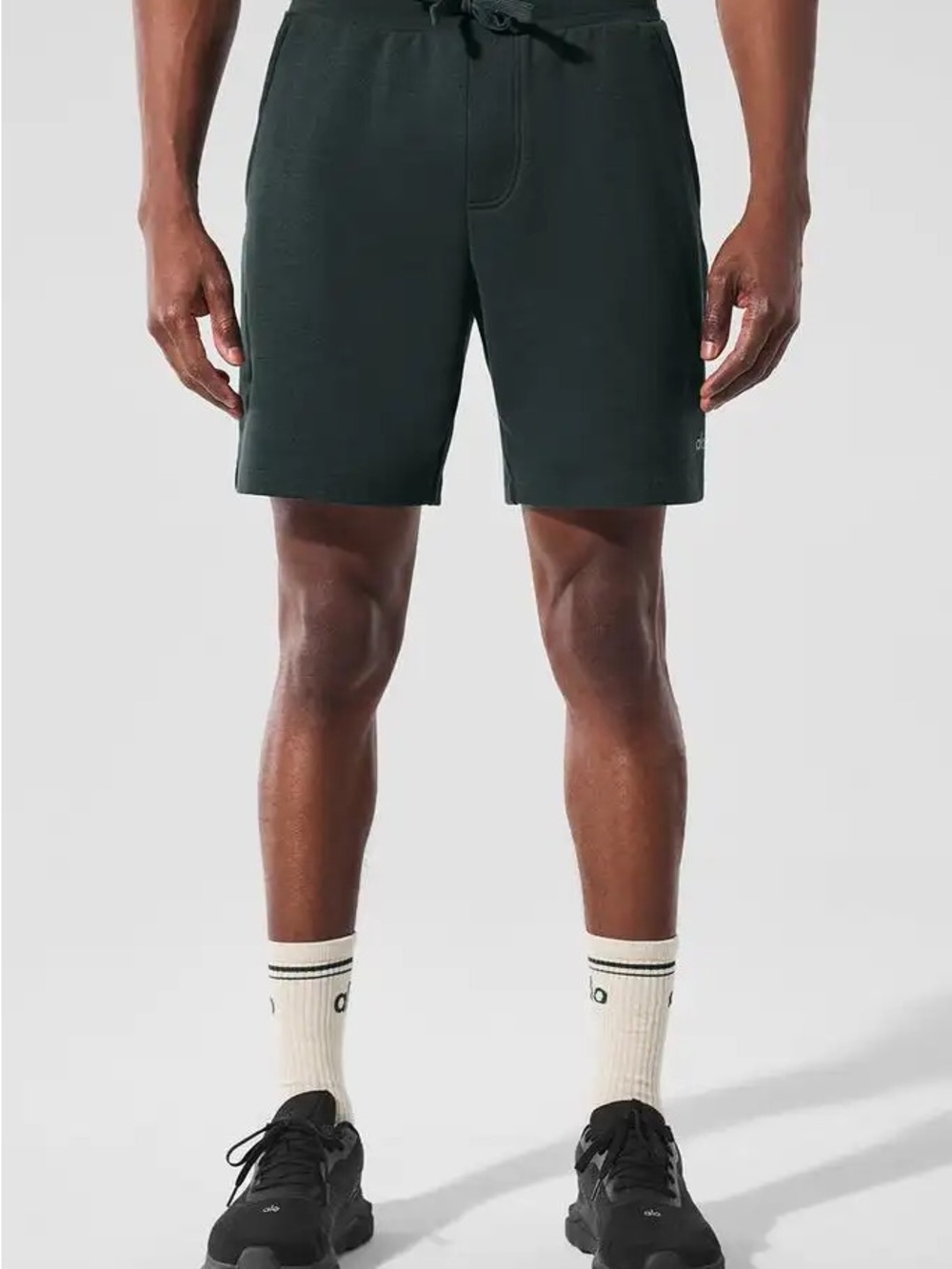 ALO Yoga Men's Deep Teal Athletic Drawstring Shorts - Picture 3 of 9